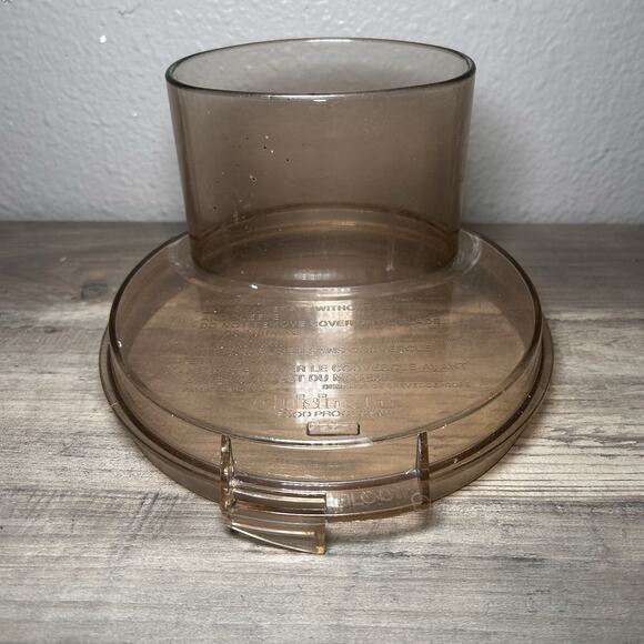 Cuisinart DLC-7 Food Processor Lid Cover DLC-017 w/ Free Feed Tube READ DESC - Picture 1 of 14